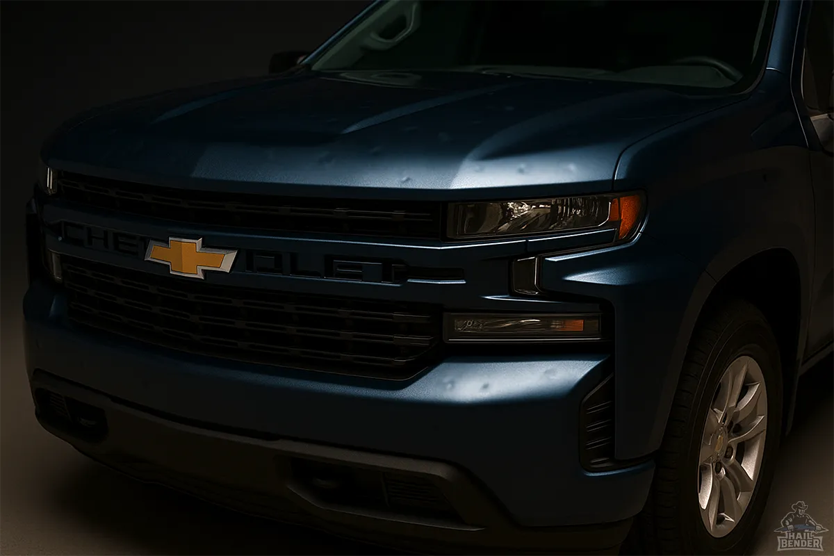 Pickup truck with a clean, dent-free finish